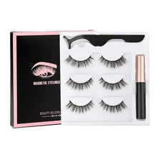 Load image into Gallery viewer, Magnetic Eyelashes Set with Waterproof Eyeliner and Tweezer
