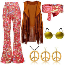 Load image into Gallery viewer, Halloween Hippie Disco 60s 70s Cosplay Costume for Women
