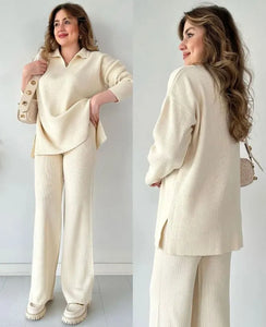 2 Piece Long Sleeve Knitted Set