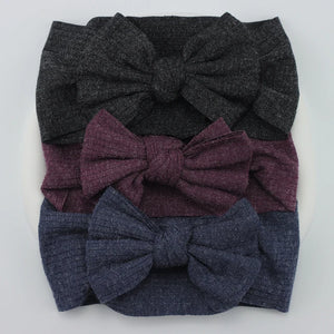 3Pcs/Lot Knit Baby Headband Bow Set