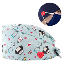 Load image into Gallery viewer, Cartoon Printed Nurse Hat 3 Pcs
