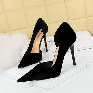 Blk Swann Stiletto Heel