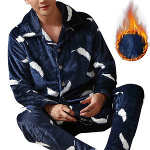 Men's Coral Fleece Sleepwear Pajamas