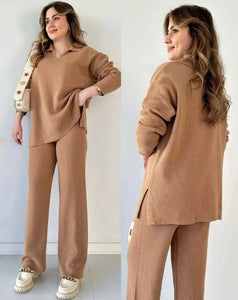 2 Piece Long Sleeve Knitted Set