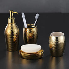 Load image into Gallery viewer, Golden Ceramic 4-Piece Bathroom Set
