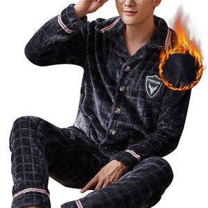 Men's Coral Fleece Sleepwear Pajamas