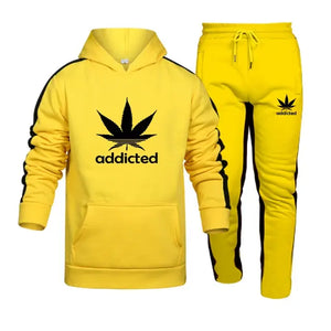 Men's Addicted Hoodies And Sweatpants Set