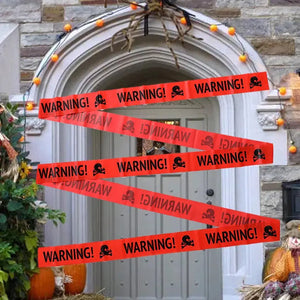 Halloween Warning Caution Tape Decoration - 2 Pcs