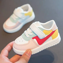 Load image into Gallery viewer, Retro Leather Multicolor Toddler Rubber Shoes
