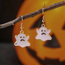 Load image into Gallery viewer, Halloween Bat Drop Earrings
