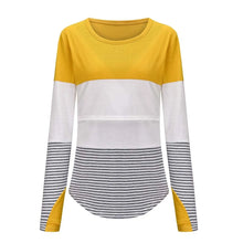 Load image into Gallery viewer, Long Sleeve Striped Maternity Nursing Top
