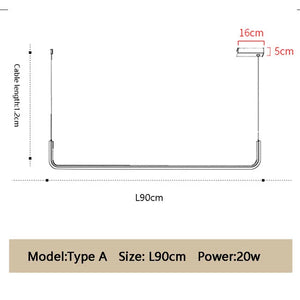 Rectangle Modern LED Light Fixture