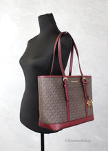 Load image into Gallery viewer, Michael Kors Dark Cherry Shoulder Tote
