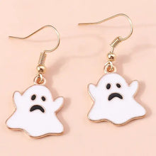 Load image into Gallery viewer, Halloween Bat Drop Earrings
