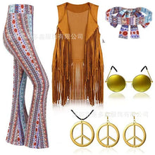 Load image into Gallery viewer, Halloween Hippie Disco 60s 70s Cosplay Costume for Women
