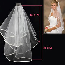 Load image into Gallery viewer, Halloween White Lace Bridal Veils with Comb
