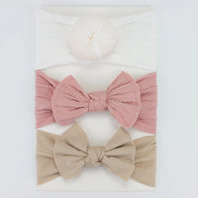 Load image into Gallery viewer, 3Pcs/Lot Knit Baby Headband Bow Set
