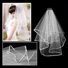 Load image into Gallery viewer, Halloween White Lace Bridal Veils with Comb
