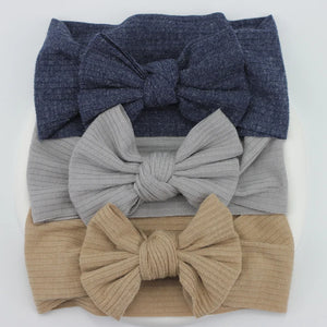 3Pcs/Lot Knit Baby Headband Bow Set