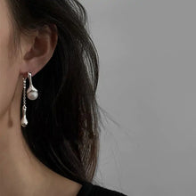 Load image into Gallery viewer, Pearl Long Drop Earrings
