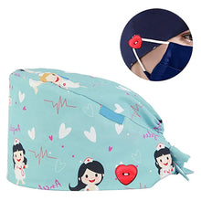 Load image into Gallery viewer, Cartoon Printed Nurse Hat 3 Pcs
