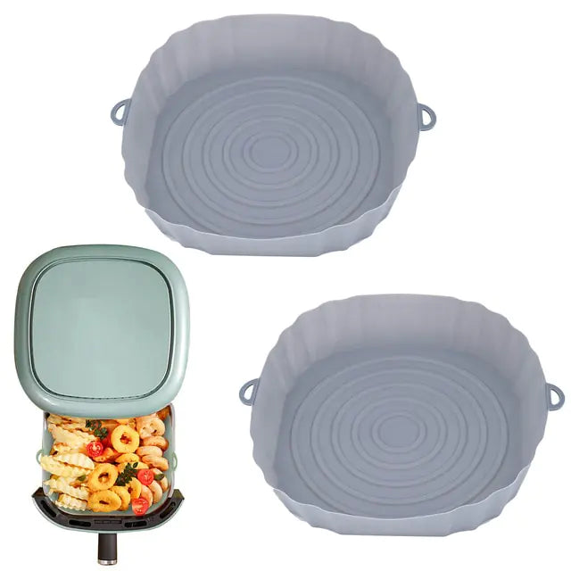 Reusable Silicone Air Fryer Basket Set