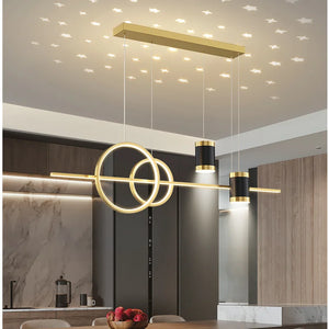 Modern LED Circles and Head Combo Light Fixture