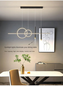 Modern LED Circles and Head Combo Light Fixture