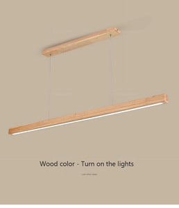 Wooden Modern LED Long Light Fixture