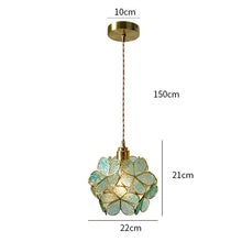 Load image into Gallery viewer, LED Flower Stained Hanging Light Fixture
