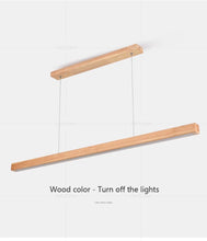 Load image into Gallery viewer, Wooden Modern LED Long Light Fixture
