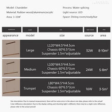 Load image into Gallery viewer, Wooden Modern LED Long Light Fixture
