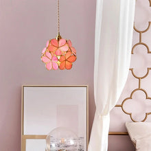 Load image into Gallery viewer, LED Flower Stained Hanging Light Fixture
