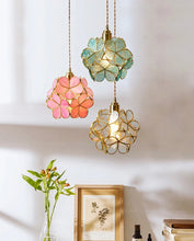 Load image into Gallery viewer, LED Flower Stained Hanging Light Fixture
