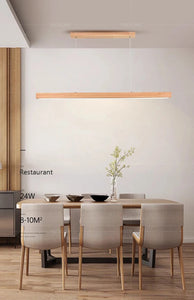 Wooden Modern LED Long Light Fixture