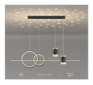 Modern LED Circles and Head Combo Light Fixture