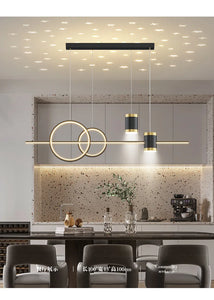 Modern LED Circles and Head Combo Light Fixture