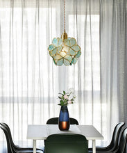 Load image into Gallery viewer, LED Flower Stained Hanging Light Fixture
