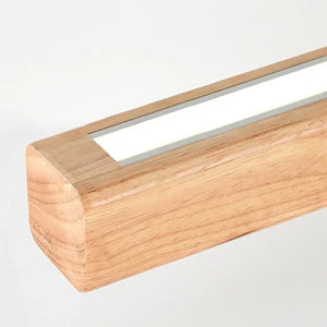 Wooden Modern LED Long Light Fixture