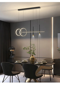 Modern LED Circles and Head Combo Light Fixture