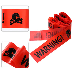 Halloween Warning Caution Tape Decoration - 2 Pcs