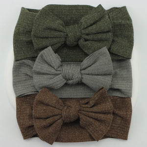 3Pcs/Lot Knit Baby Headband Bow Set