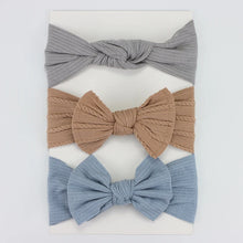 Load image into Gallery viewer, 3Pcs/Lot Knit Baby Headband Bow Set
