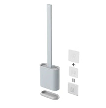 Load image into Gallery viewer, Silicone Toilet Brush Set with Quick-Dry Holder
