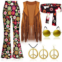 Load image into Gallery viewer, Halloween Hippie Disco 60s 70s Cosplay Costume for Women
