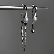 Load image into Gallery viewer, Pearl Long Drop Earrings
