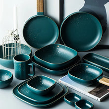 Load image into Gallery viewer, Retro Green Nordic Ceramic Tableware Set
