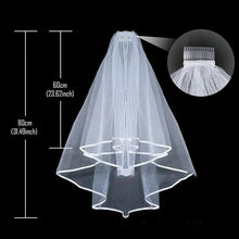 Load image into Gallery viewer, Halloween White Lace Bridal Veils with Comb
