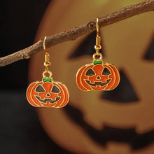 Load image into Gallery viewer, Halloween Bat Drop Earrings
