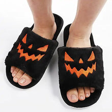 Load image into Gallery viewer, Halloween Pumpkin Slippers
